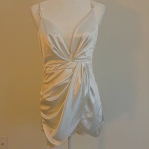 White silk romper